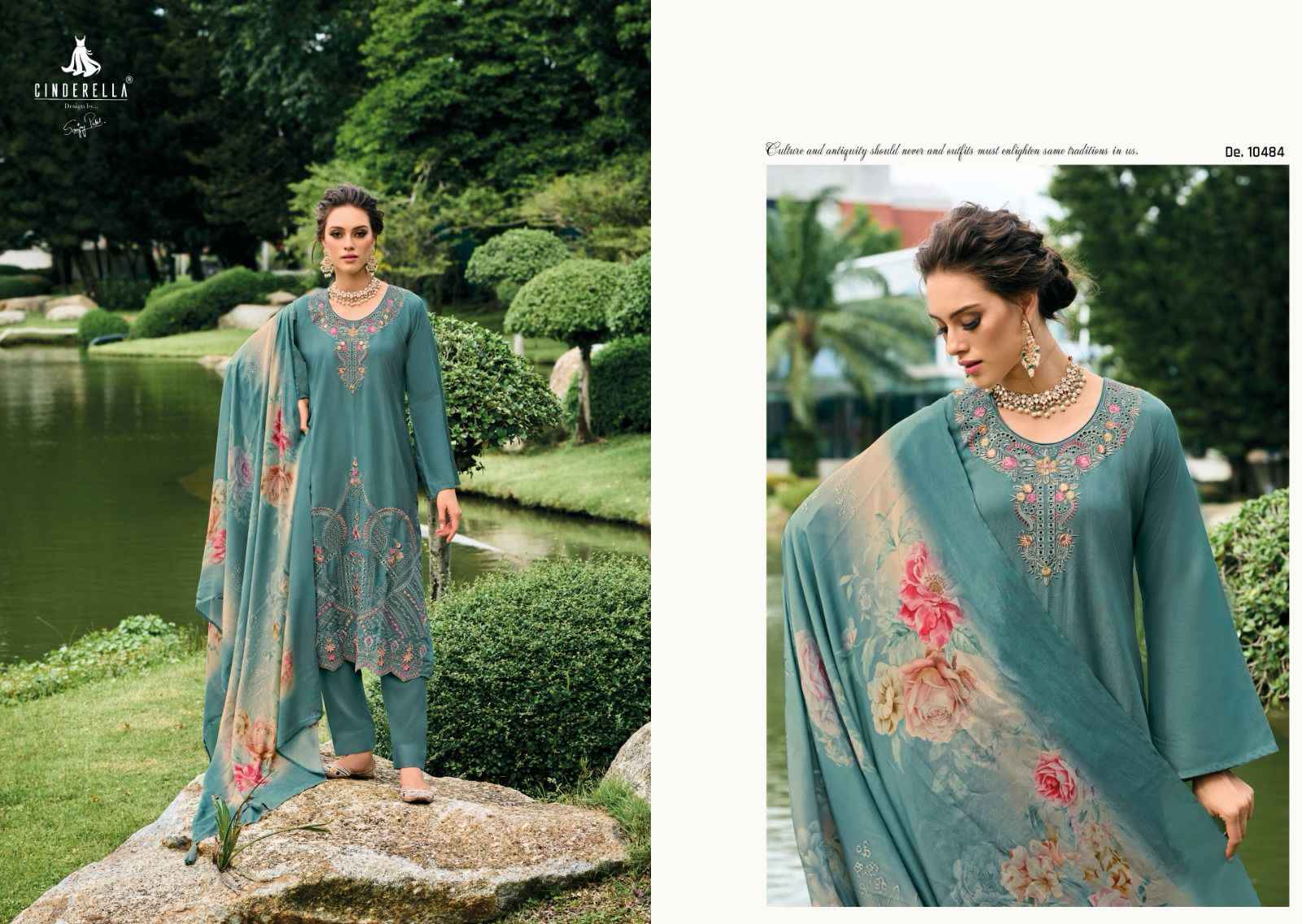 Cindrella Needle Wonder Pashmina Dress Material 6 pcs Catalogue