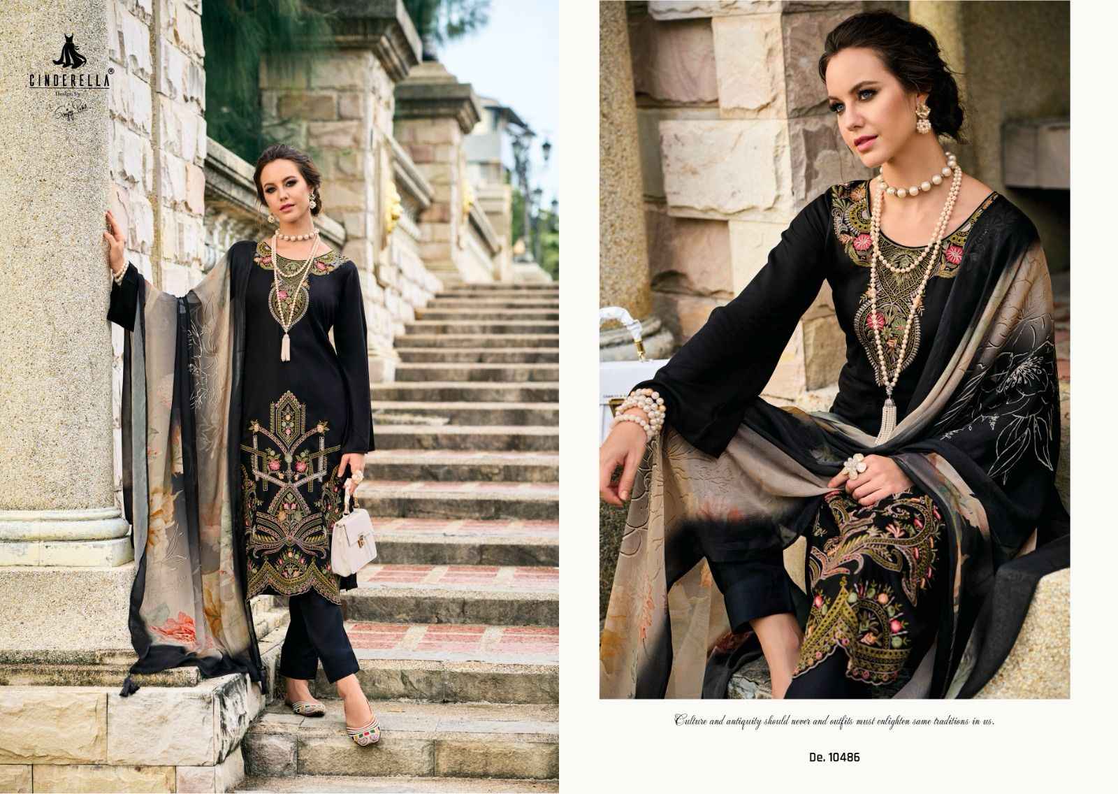 Cindrella Needle Wonder Pashmina Dress Material 6 pcs Catalogue