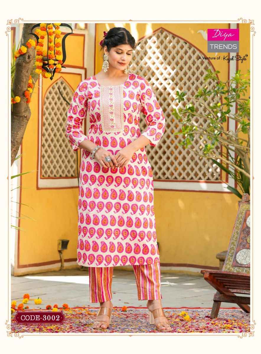 Diya Trends Cotton Candy Vol 3 Cotton Kurti With Pant 8 pcs Catalogue