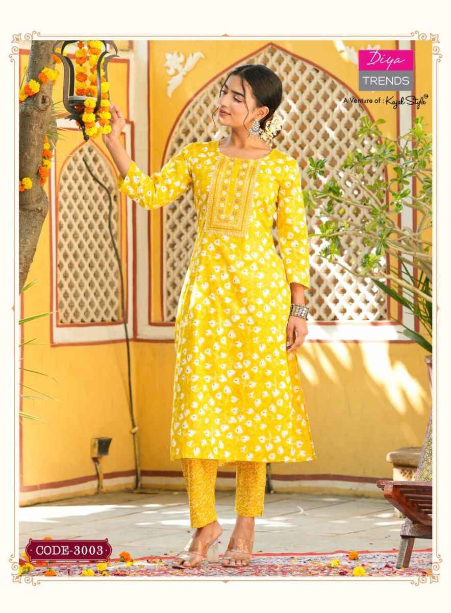 Diya Trends Cotton Candy Vol 3 Cotton Kurti With Pant 8 pcs Catalogue