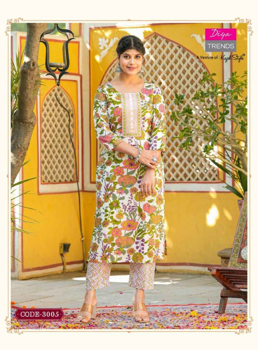 Diya Trends Cotton Candy Vol 3 Cotton Kurti With Pant 8 pcs Catalogue