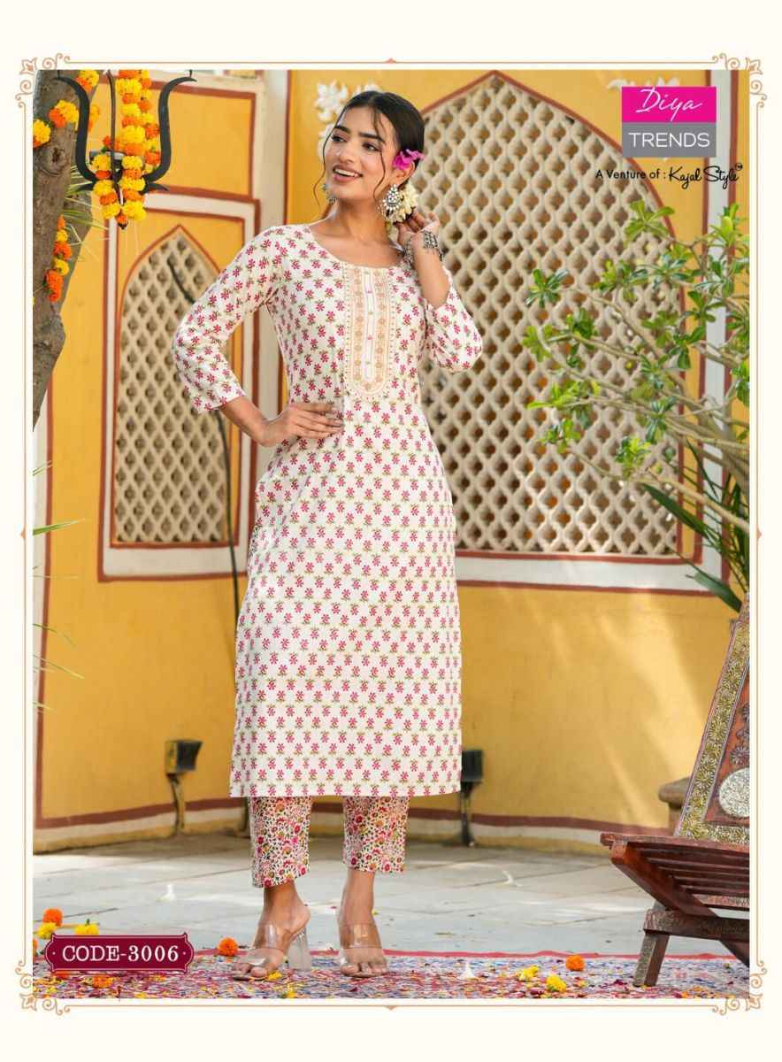 Diya Trends Cotton Candy Vol 3 Cotton Kurti With Pant 8 pcs Catalogue