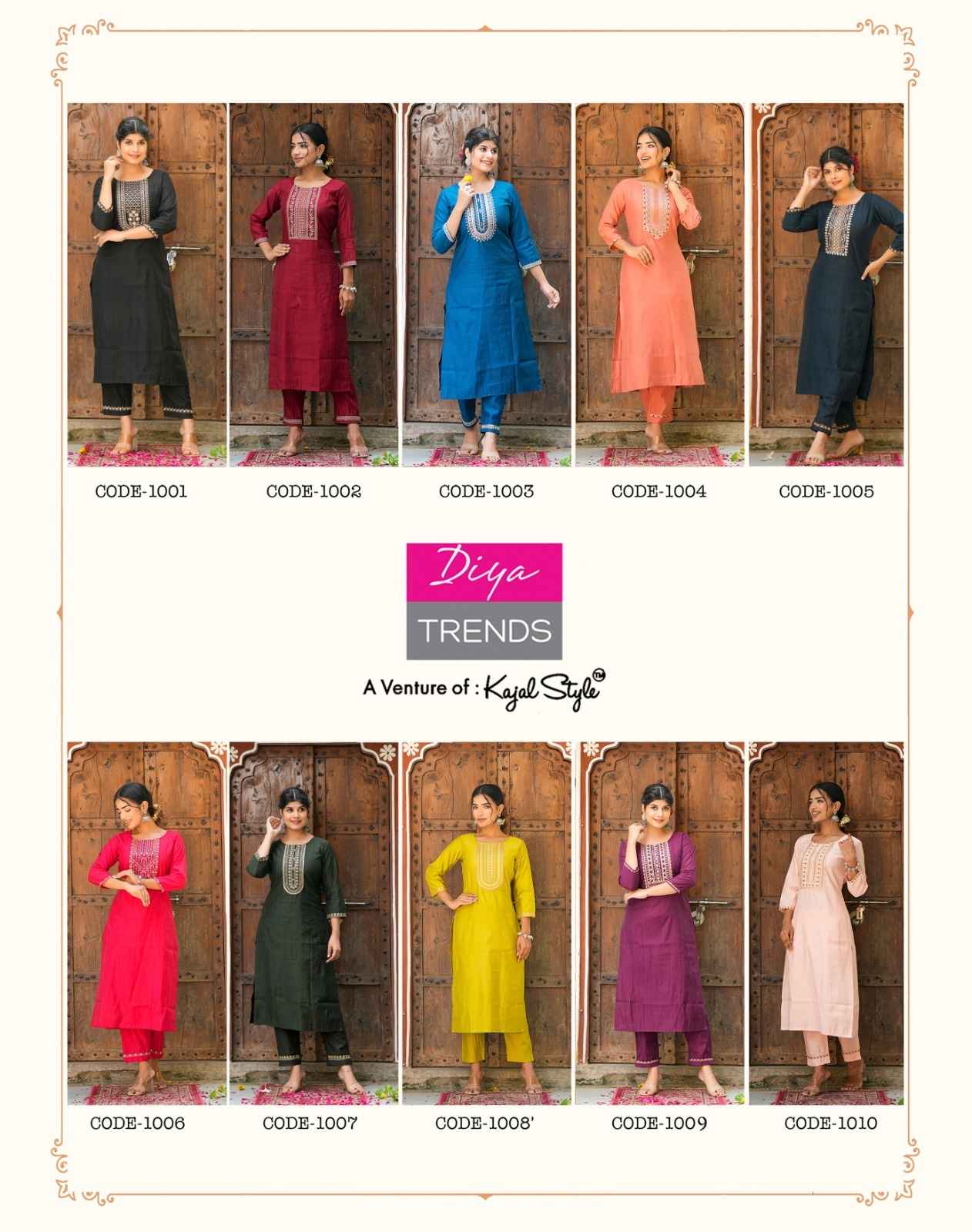 Diya Trends Satrangi Muslin Kurti Combo 10 pcs Catalogue