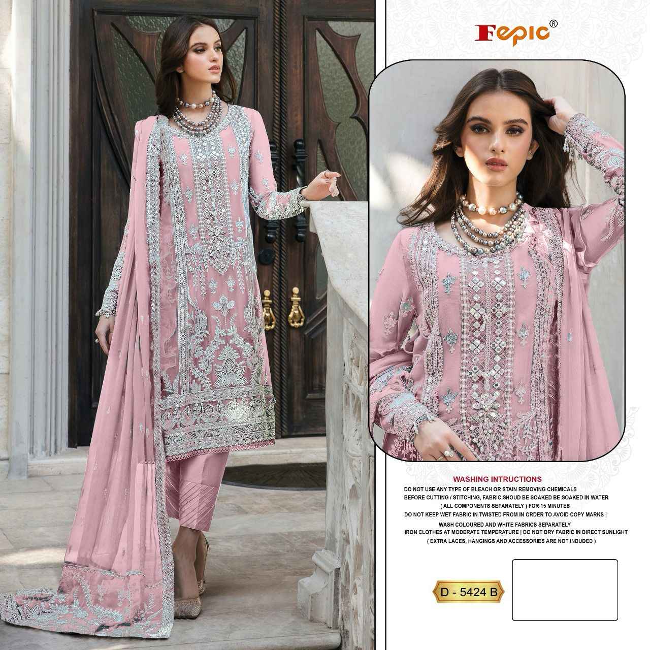 Fepic Rosemeen D 5424 Georgette Dress Material Online Suits Trader