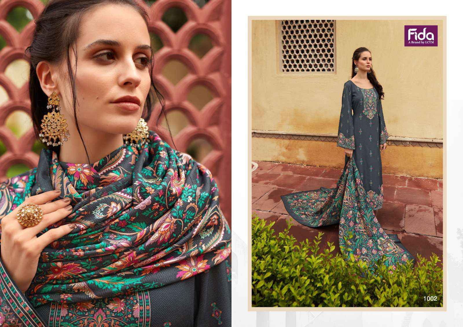 Fida Rangsaz Fida Zerina Pashmina Dress Material Online Wholesaler