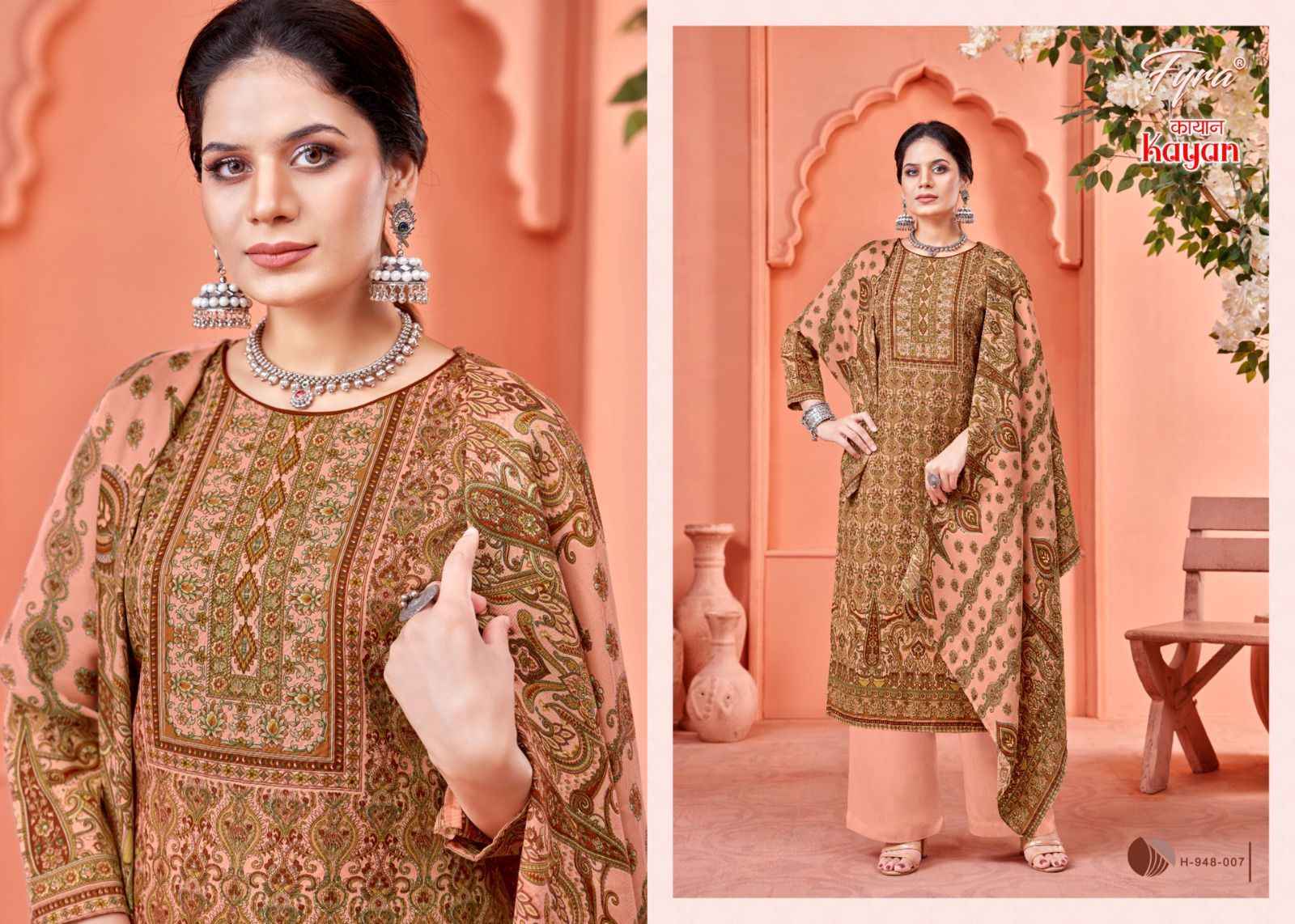 Fyra Kayan Pashmina Spun Dress Material 8 pcs Catalogue