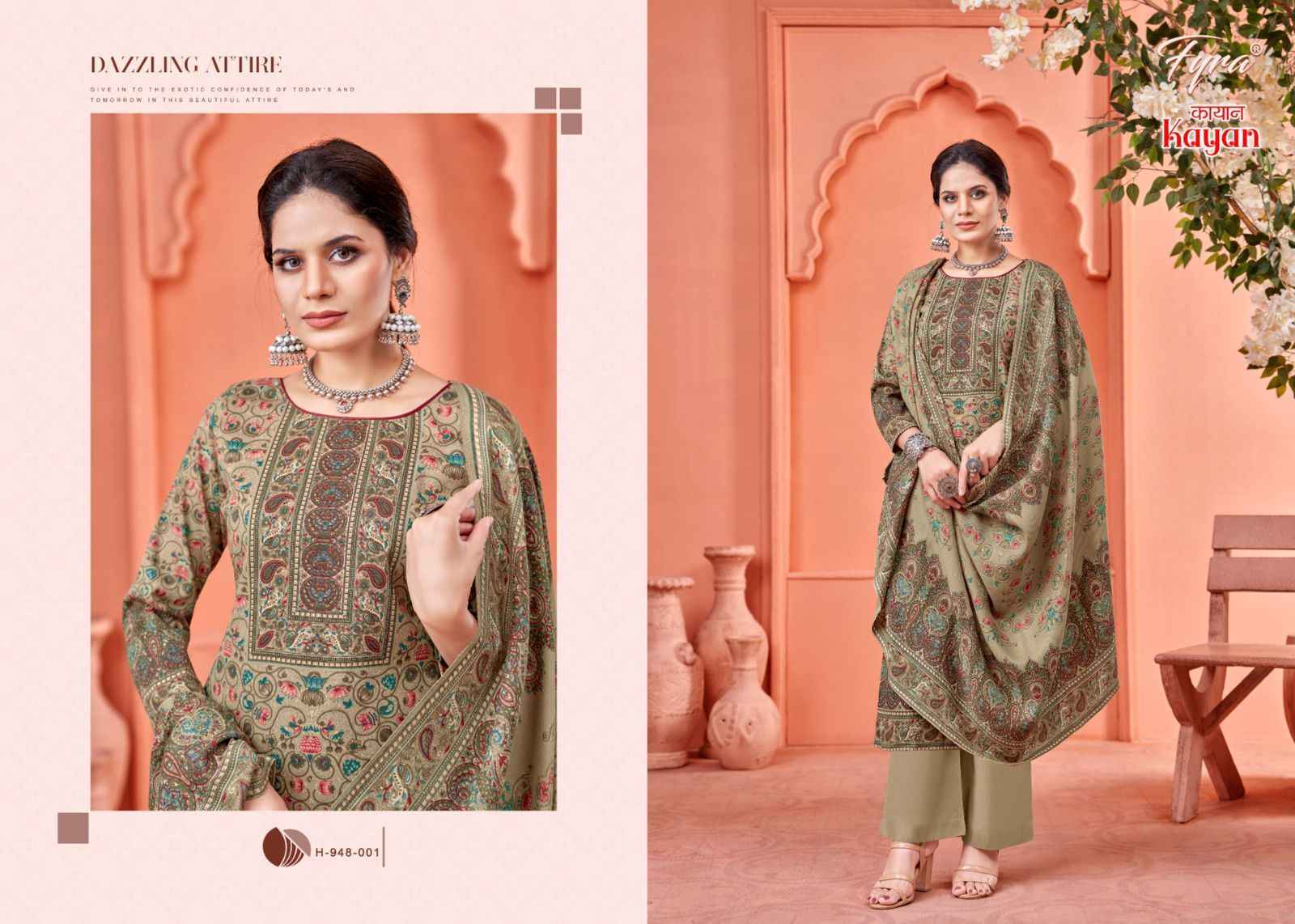 Fyra Kayan Pashmina Spun Dress Material 8 pcs Catalogue