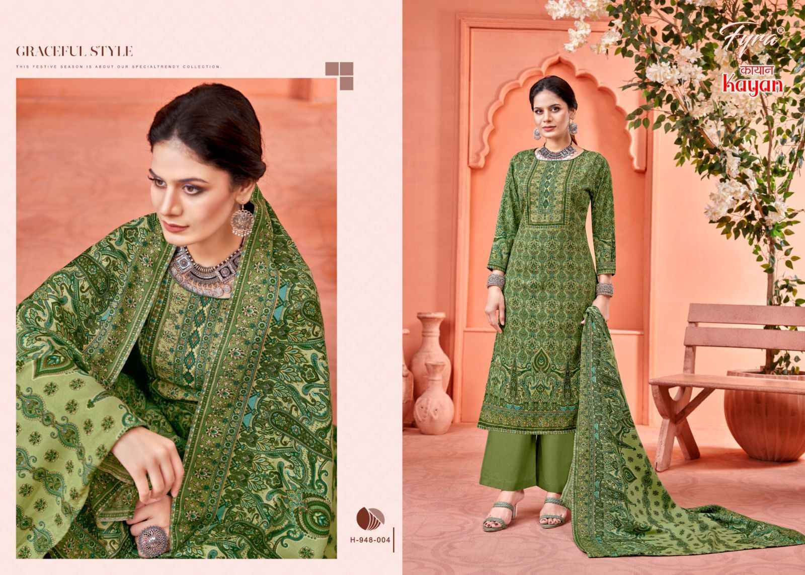 Fyra Kayan Pashmina Spun Dress Material 8 pcs Catalogue