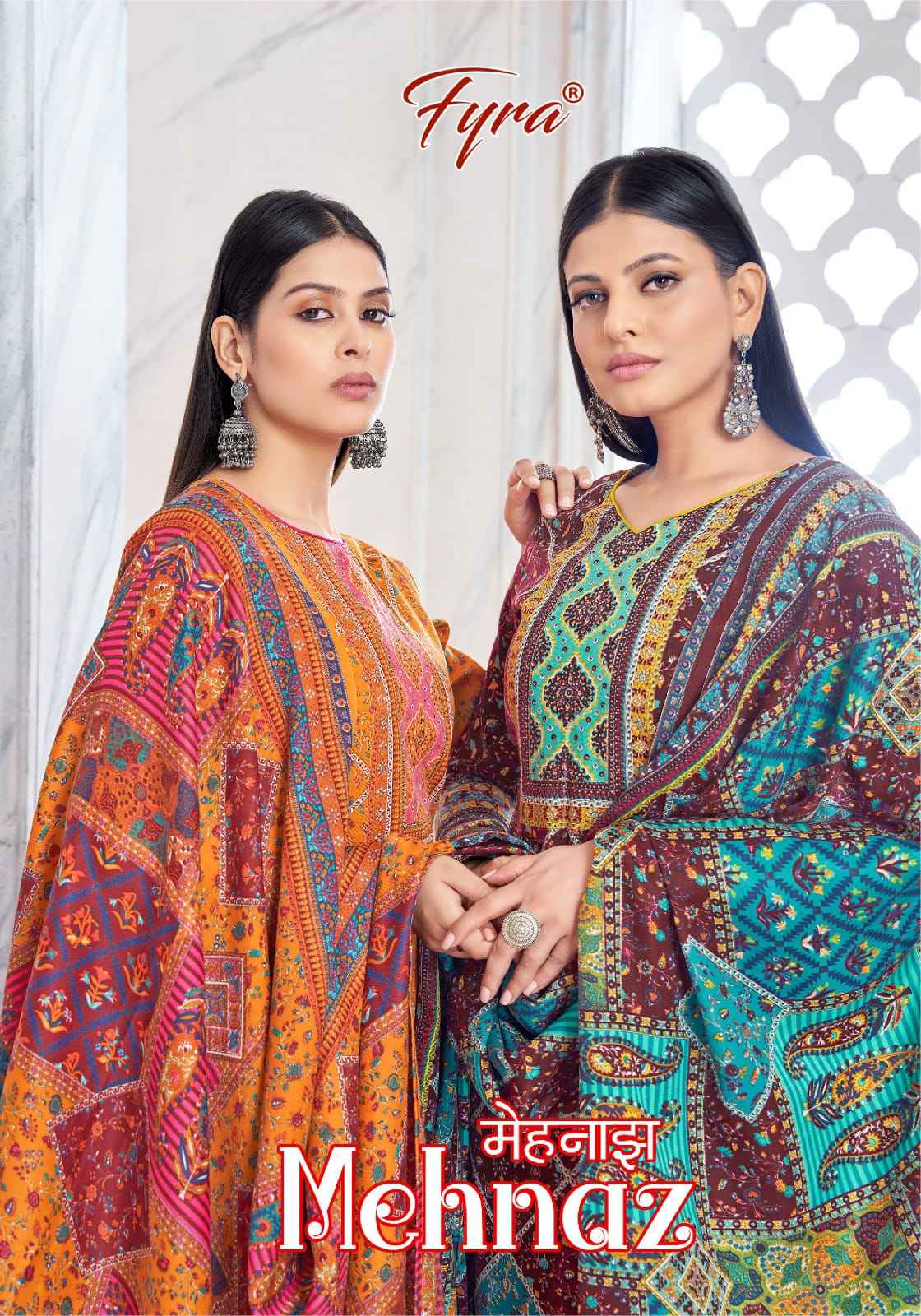 Fyra Mehnaz Pashmina Dress Material 8 pcs Catalogue