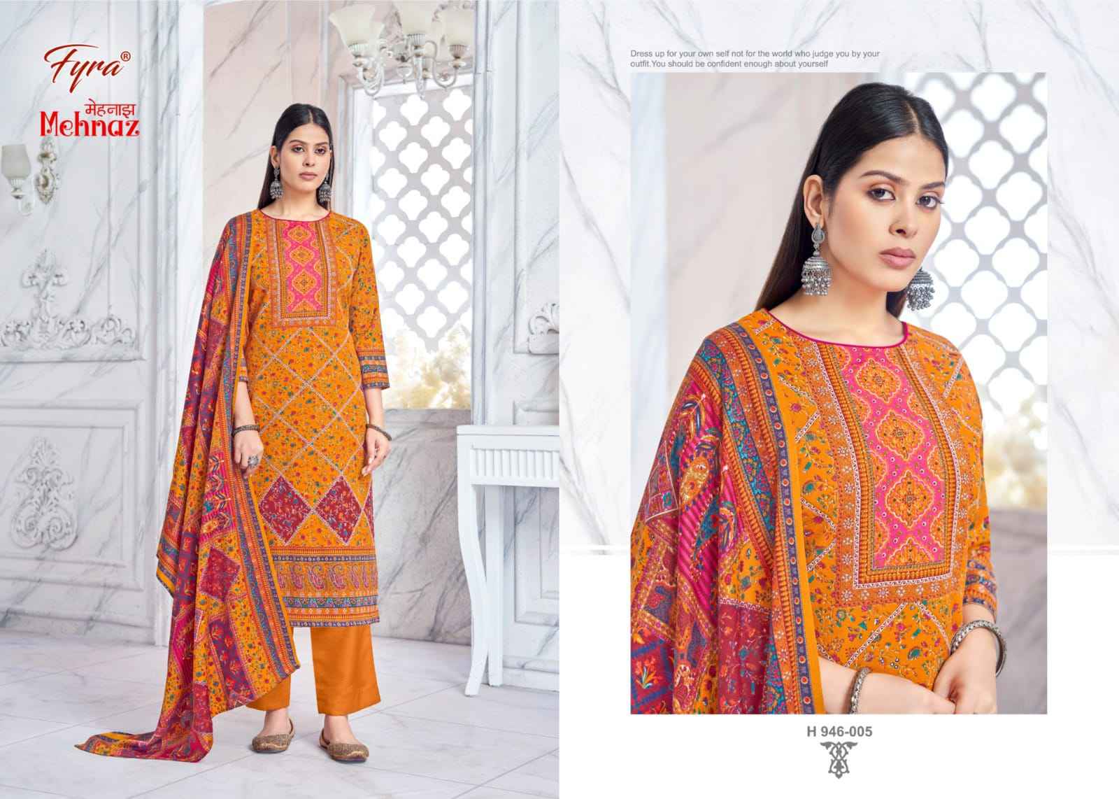 Fyra Mehnaz Pashmina Dress Material 8 pcs Catalogue