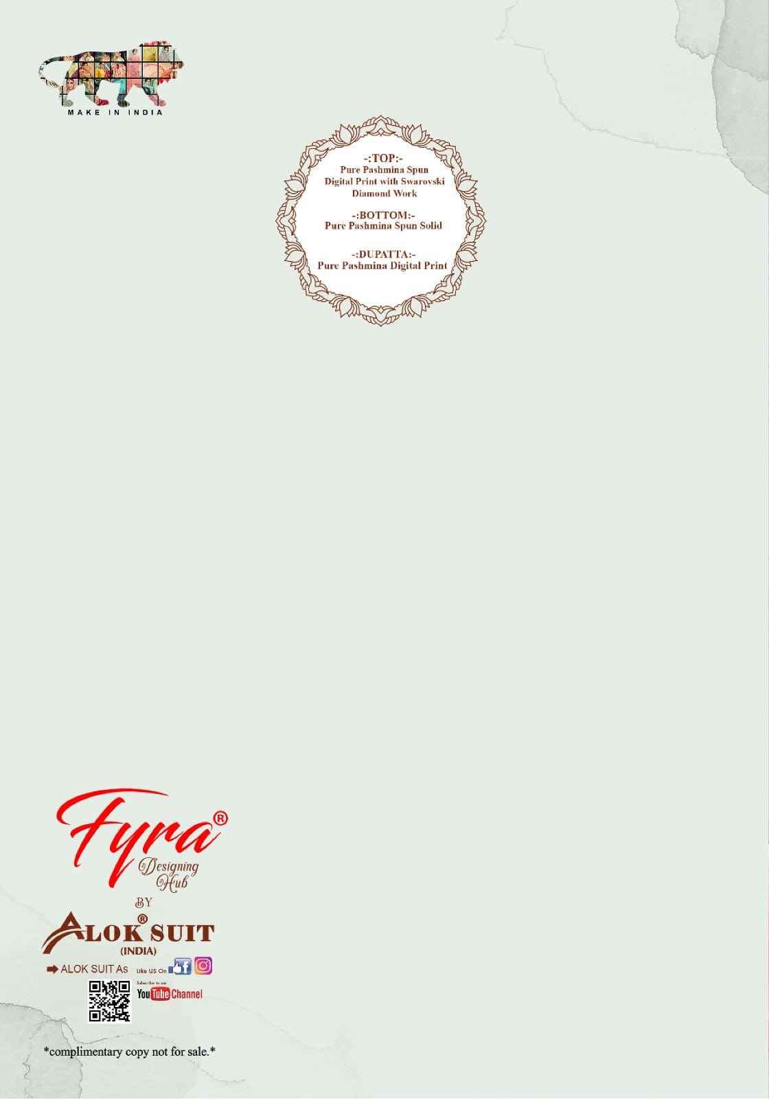 Fyra Nimisha Pashmina Dress Material 8 pcs Catalogue