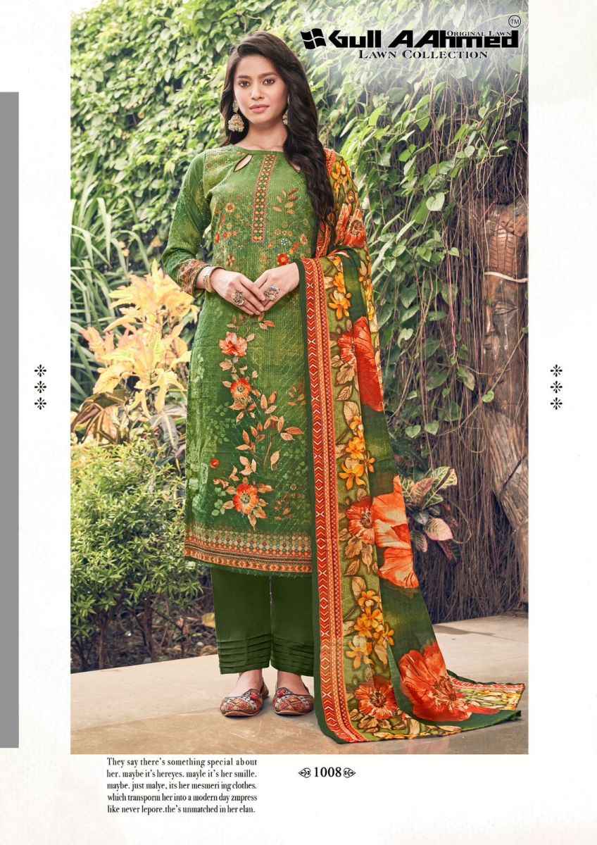 Gull Aahmed Noor Fancy Dress Material 8 pcs Catalogue
