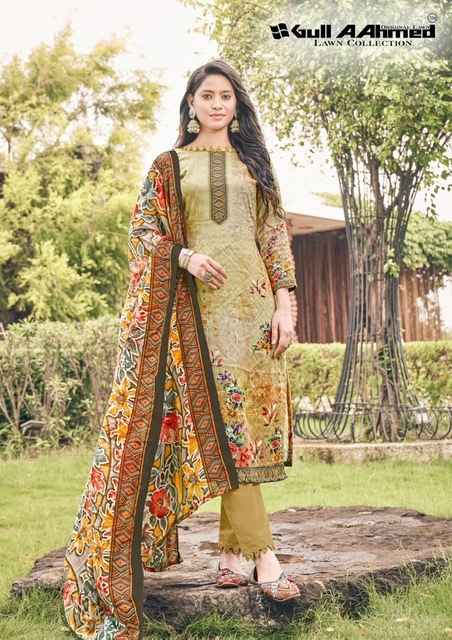 Gull Aahmed Noor Fancy Dress Material 8 pcs Catalogue
