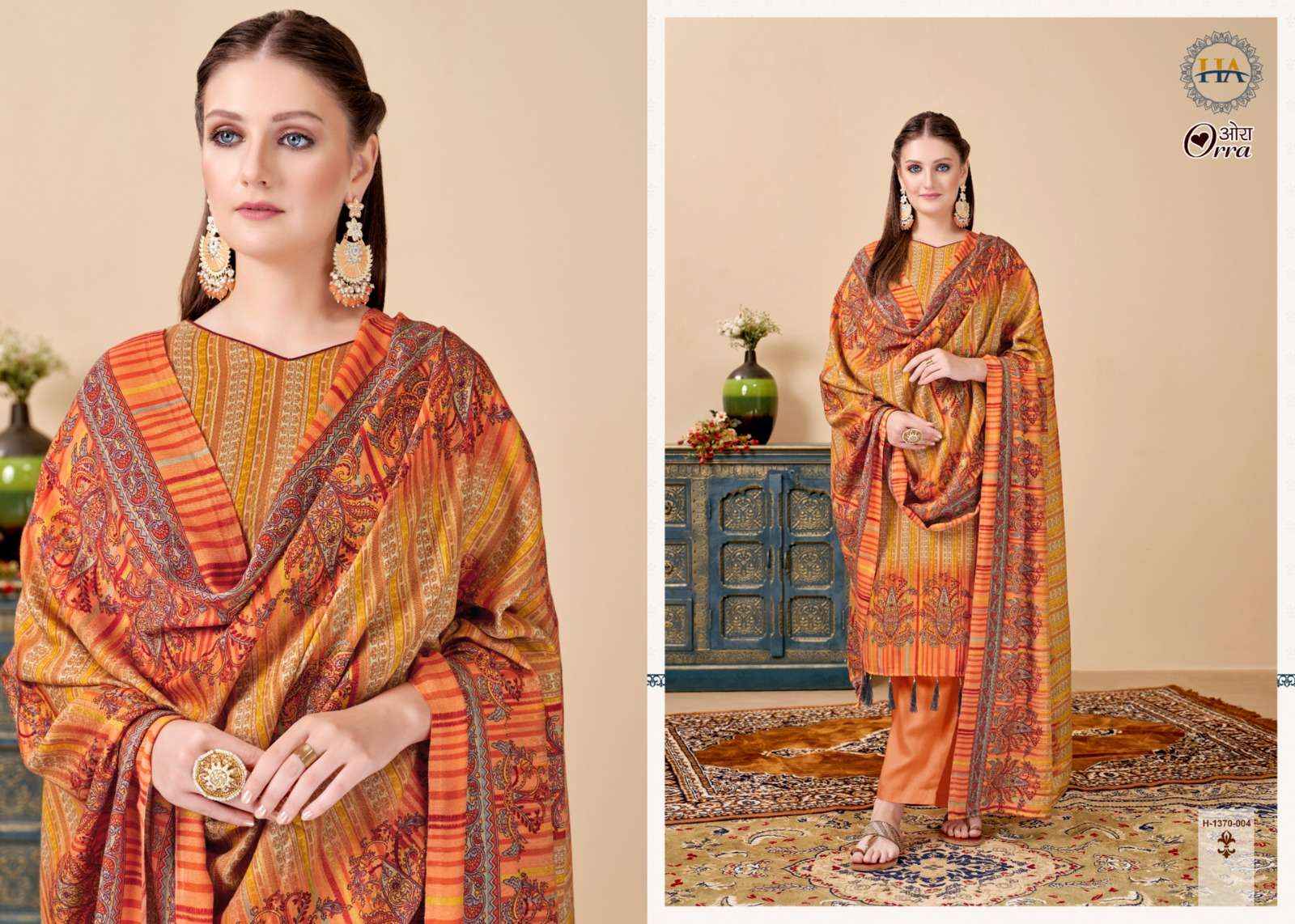 Harshit Fashion Hub Orra Pashmina Dress Material 6 pcs Catalogue