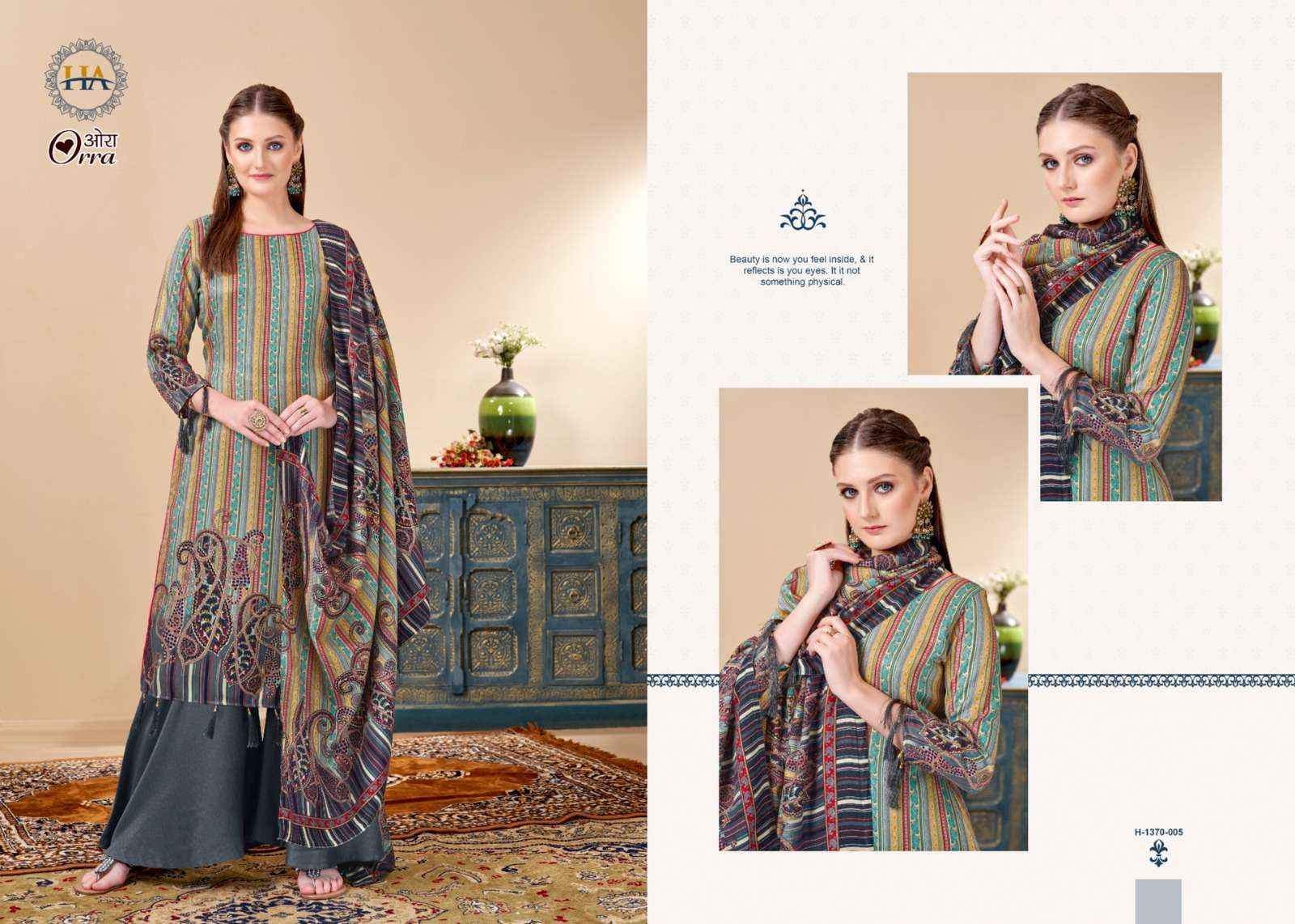 Harshit Fashion Hub Orra Pashmina Dress Material 6 pcs Catalogue