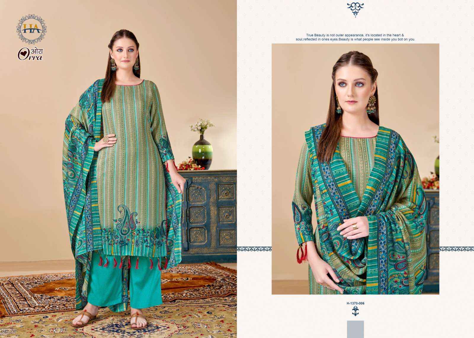 Harshit Fashion Hub Orra Pashmina Dress Material 6 pcs Catalogue