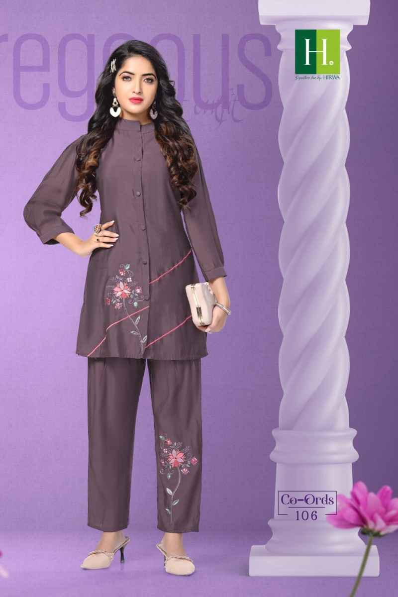 Hirwa Co-Ords Roman Silk Cord Set 6 pcs Catalogue