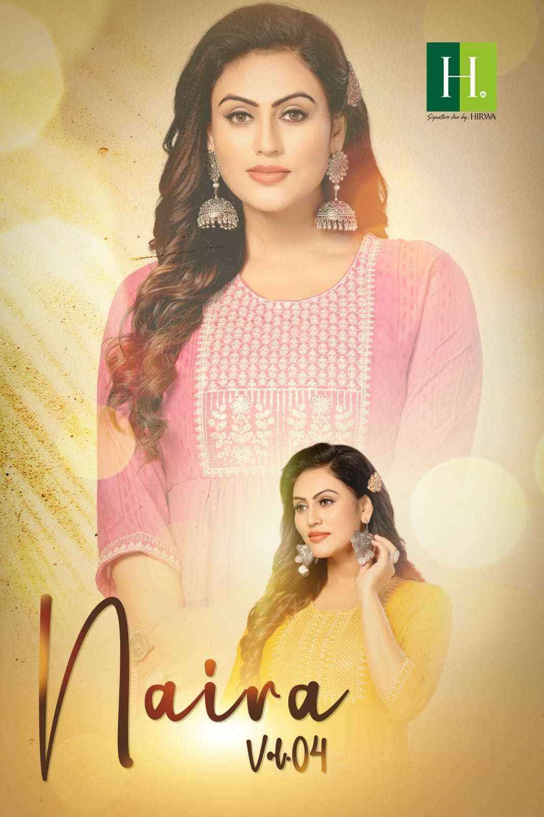 Hirwa Naira Vol 4 Viscose Rayon Kurti 7 pcs Catalogue