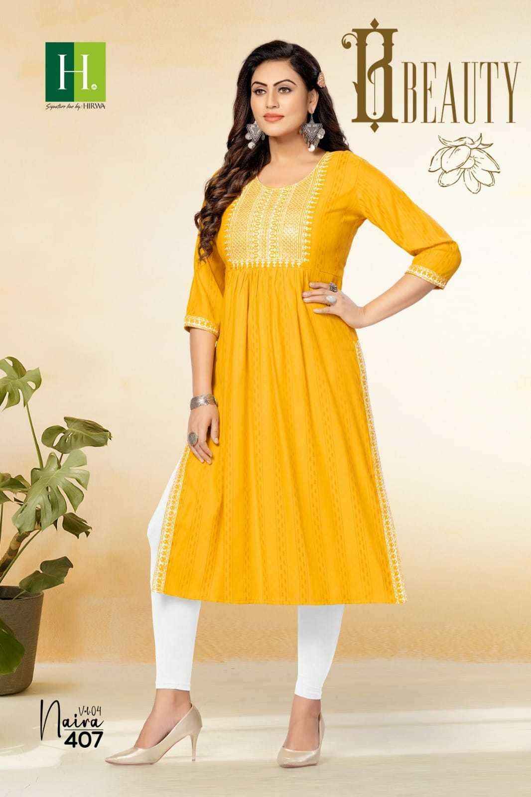 Hirwa Naira Vol 4 Viscose Rayon Kurti 7 pcs Catalogue