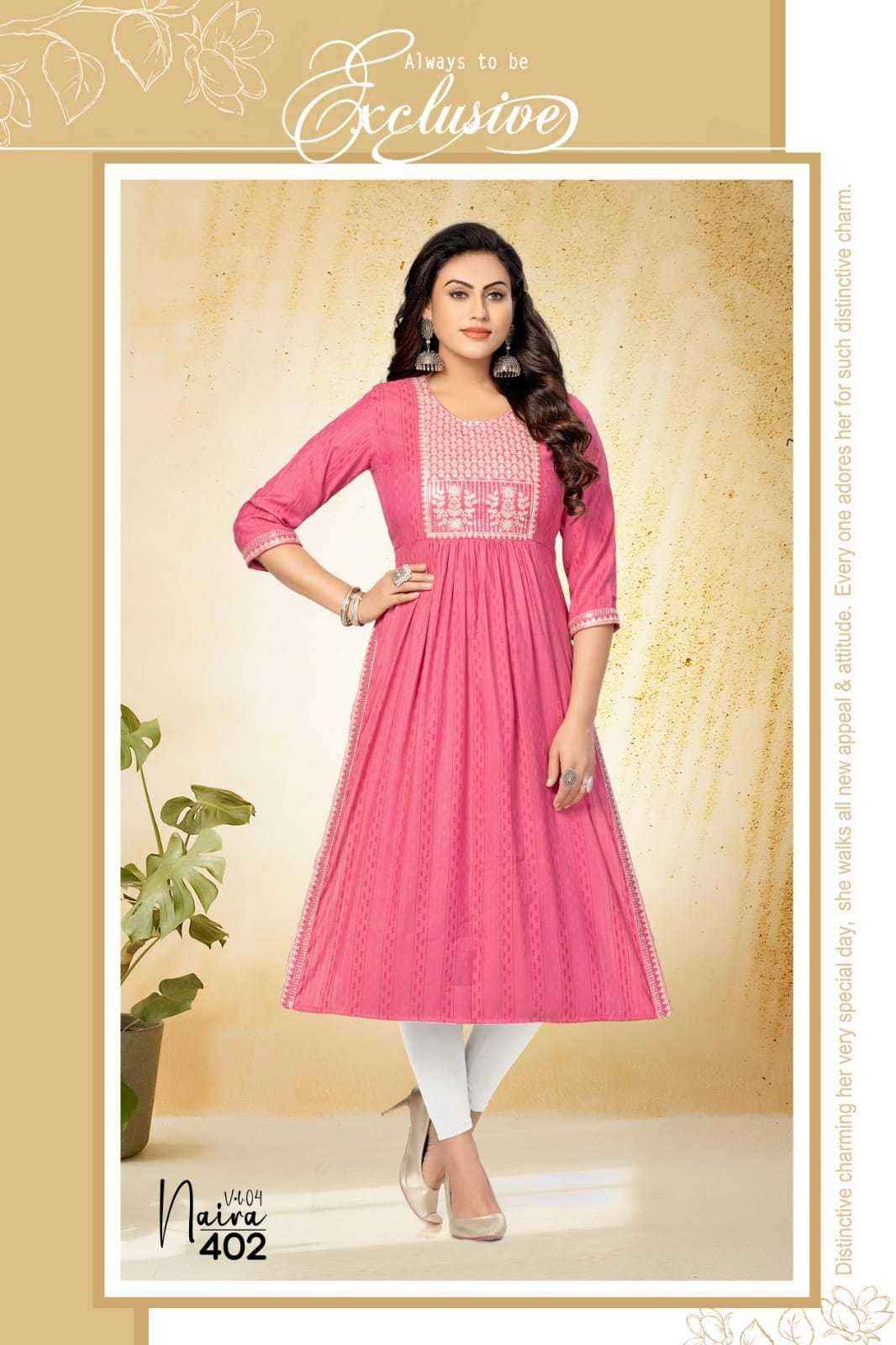 Hirwa Naira Vol 4 Viscose Rayon Kurti 7 pcs Catalogue