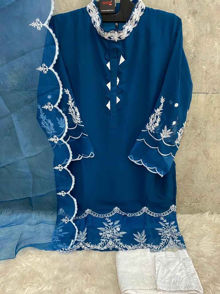 Hoor Tex Hf 21 Readymade Georgette Dress 6 pcs Catalogue