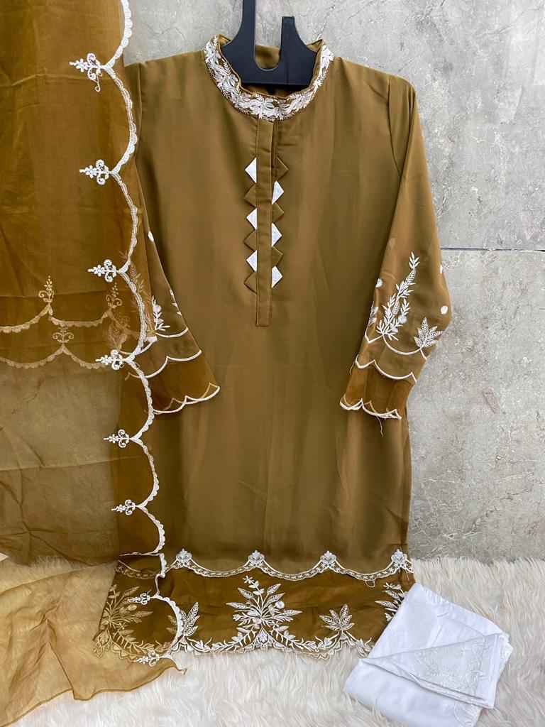Hoor Tex Hf 21 Readymade Georgette Dress 6 pcs Catalogue