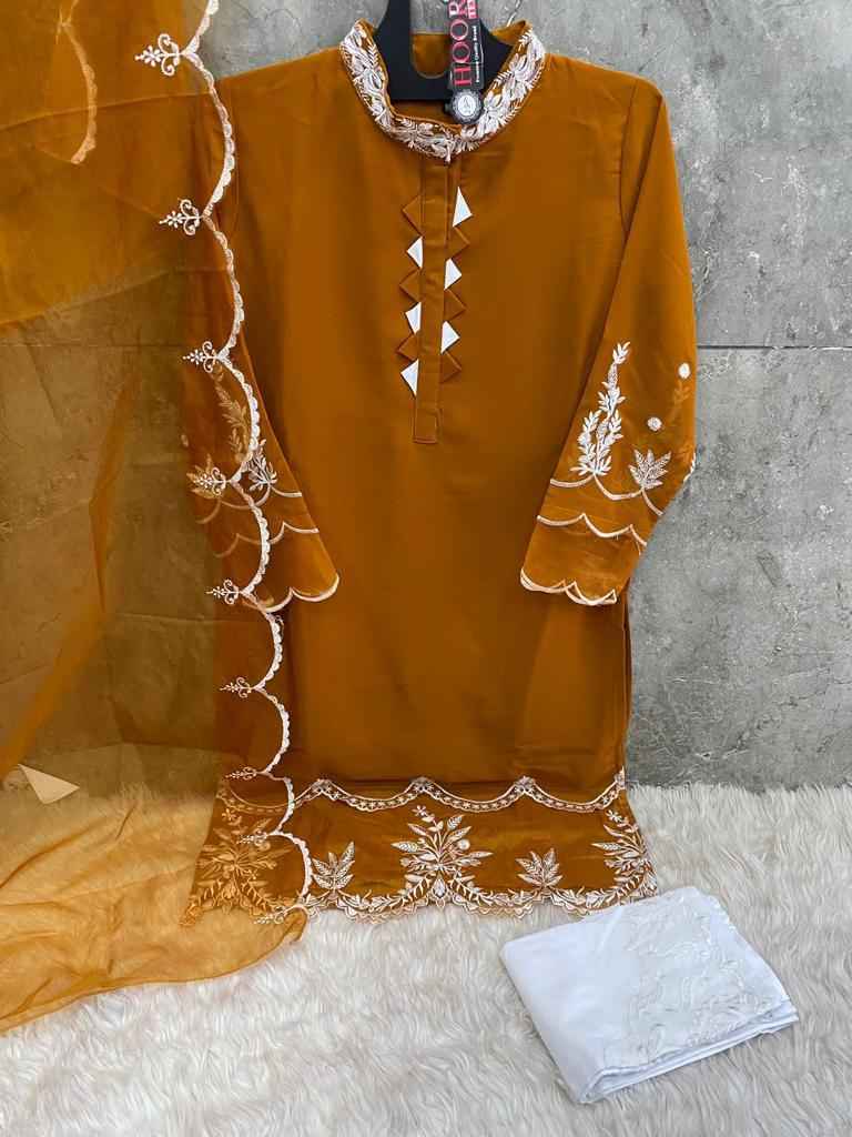 Hoor Tex Hf 21 Readymade Georgette Dress 6 pcs Catalogue