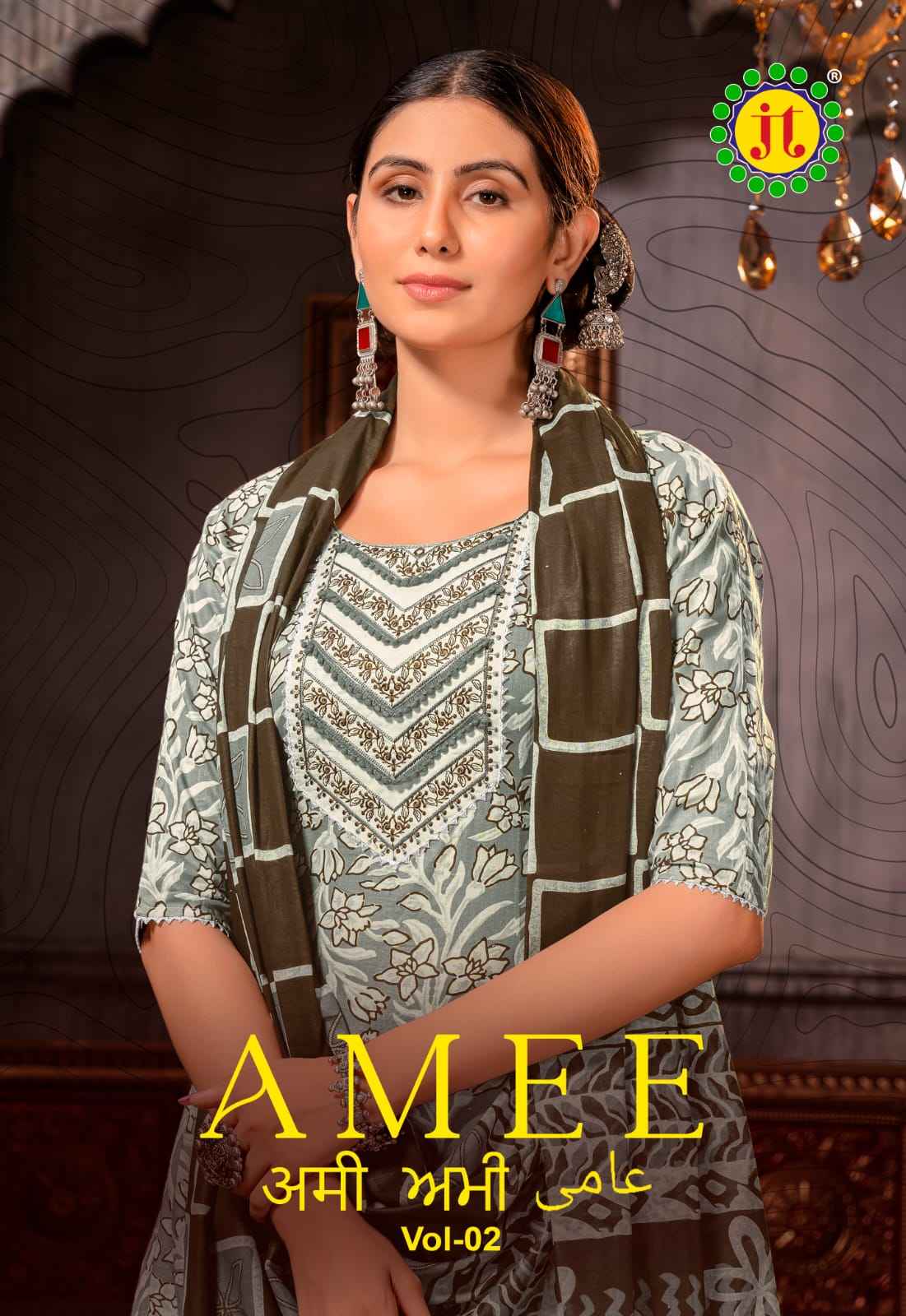 JT Amee Vol 2 Lawn Cotton Kurti Combo 8 pcs Catalogue