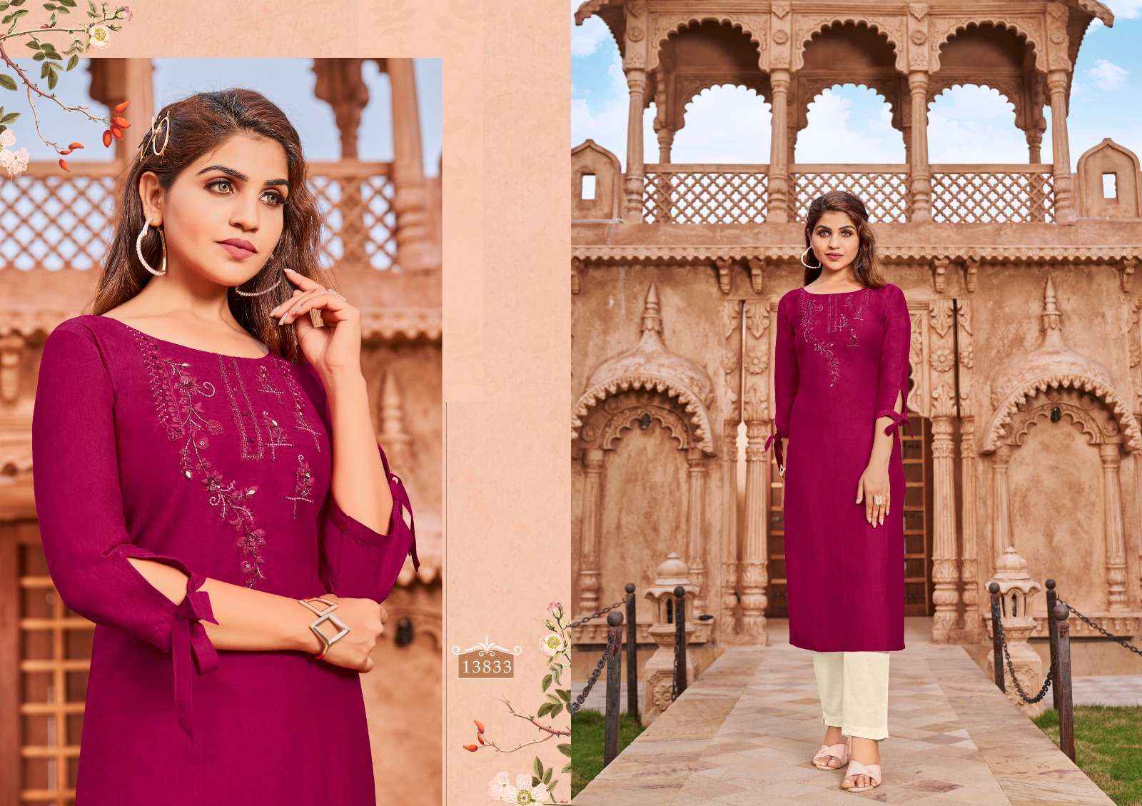 Kalaroop Octavia Vol 14 Parampara Silk Kurti 6 pcs Catalogue
