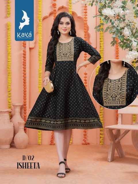 kaya isheeta silk slub gown style kurti 8 pcs catalogue 2 2023 10 09 19 16 36