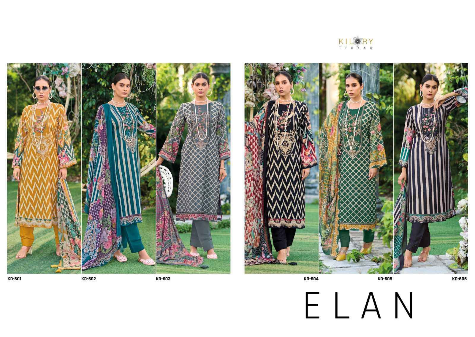 Kilory Trends Elan Pashmina Dress Material 6 pcs Catalogue