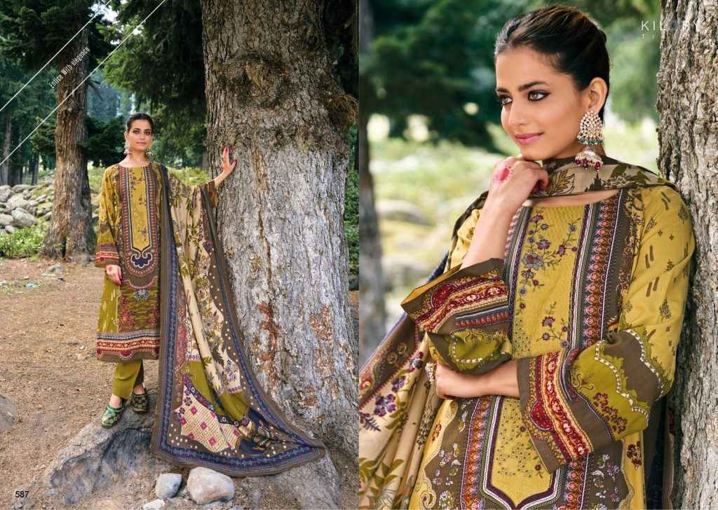 Radhika Fashion Sumyra Jasmine Pashmina Dress Material Wholesale Supplier