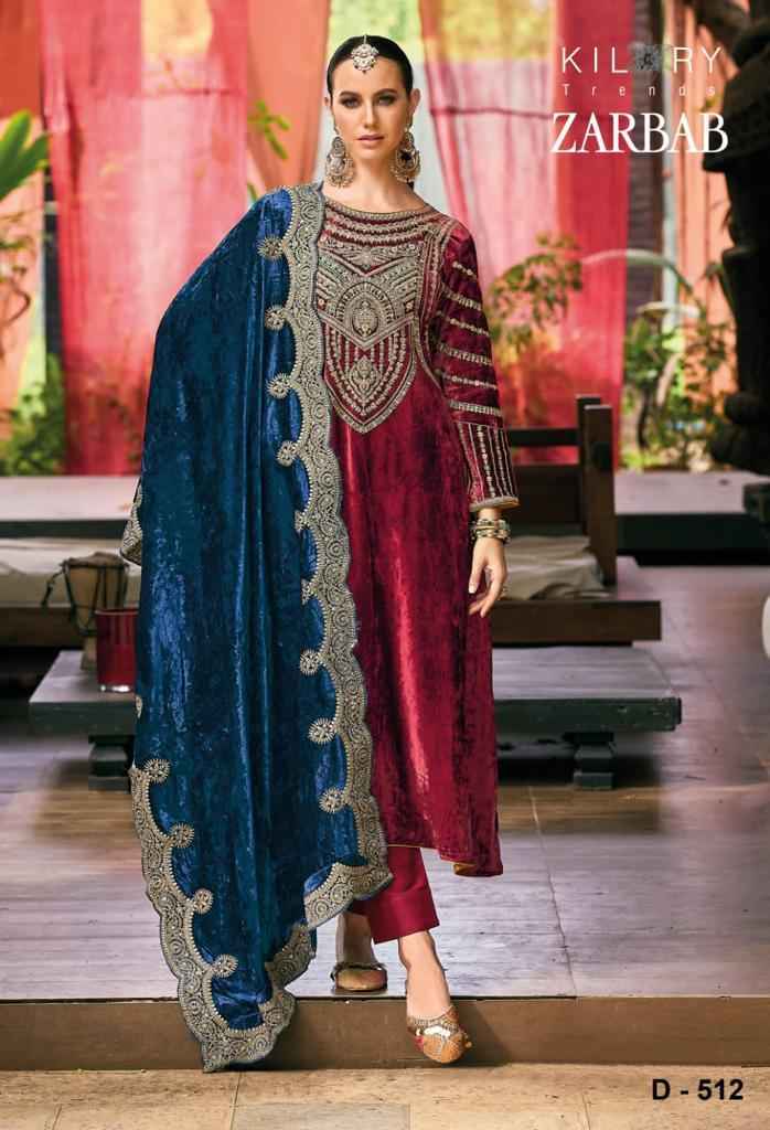Belliza Shahi Andaaz Velvet Dress Material Collection - The Ethnic World