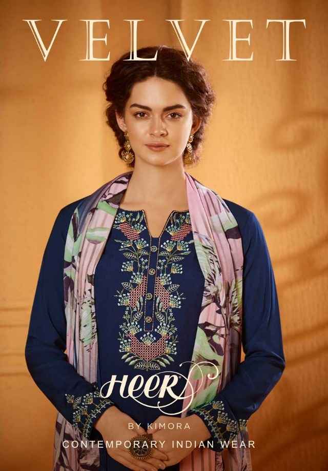 Kimora Heer Velvet Vol 59 Shagun Silk Dress Material 8 pcs Catalogue
