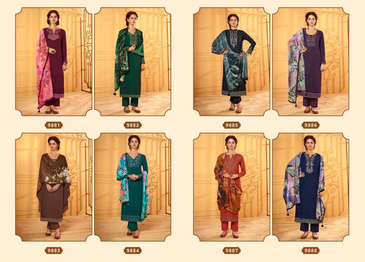 Kimora Heer Velvet Vol 59 Shagun Silk Dress Material 8 pcs Catalogue