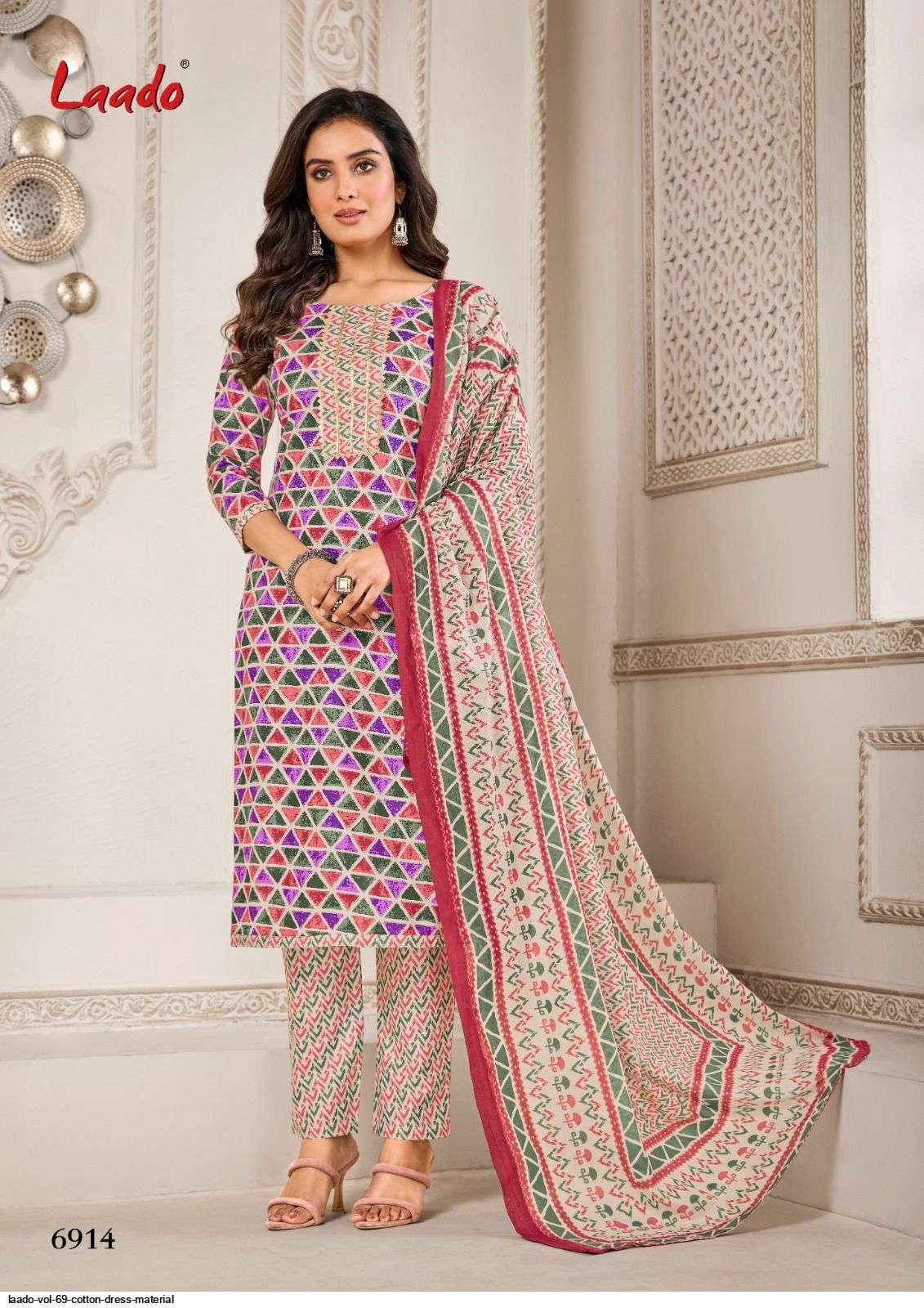 Laado Vol 69 Cotton Dress Material 20 pcs Catalogue