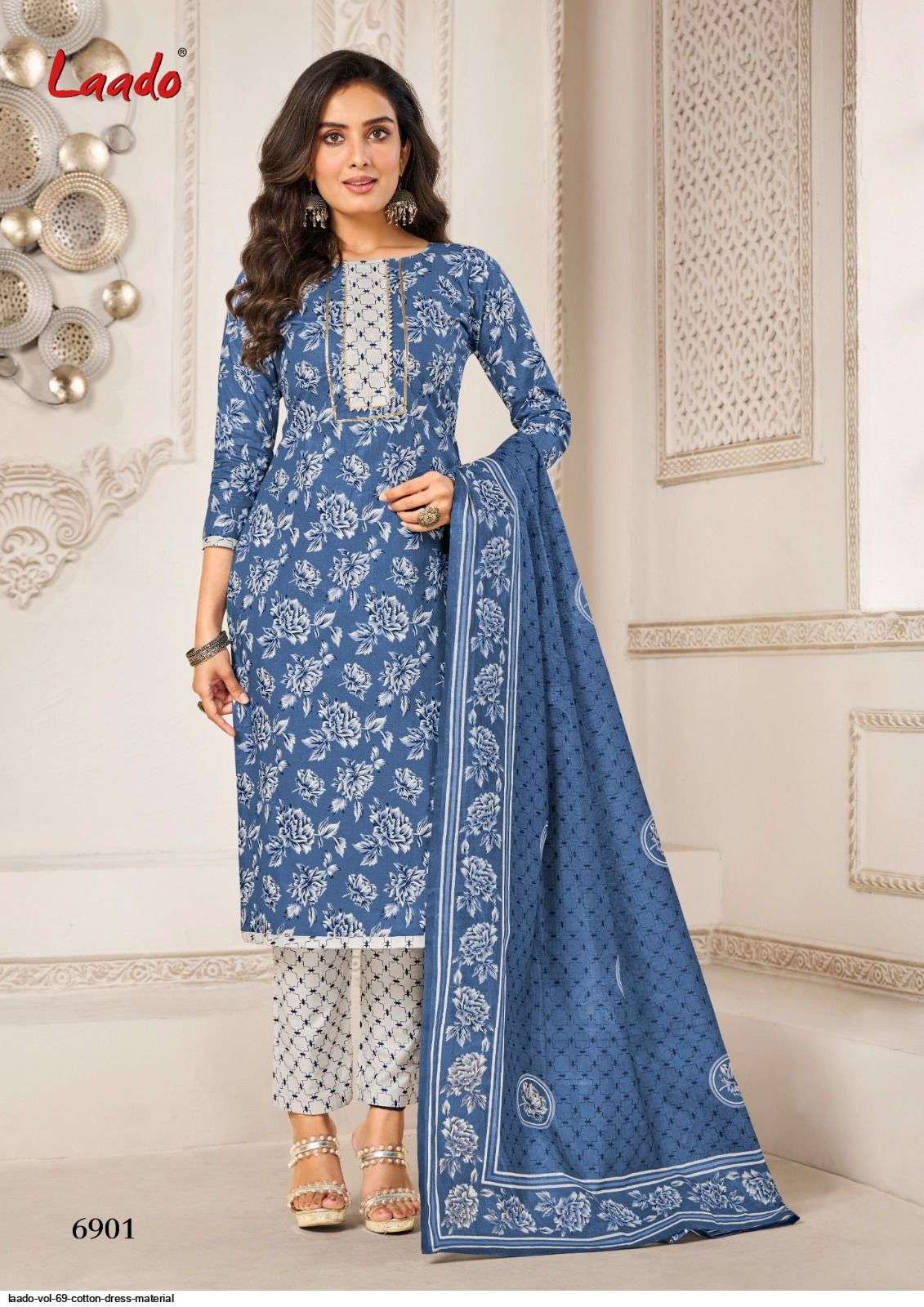Laado Vol 69 Cotton Dress Material 20 pcs Catalogue