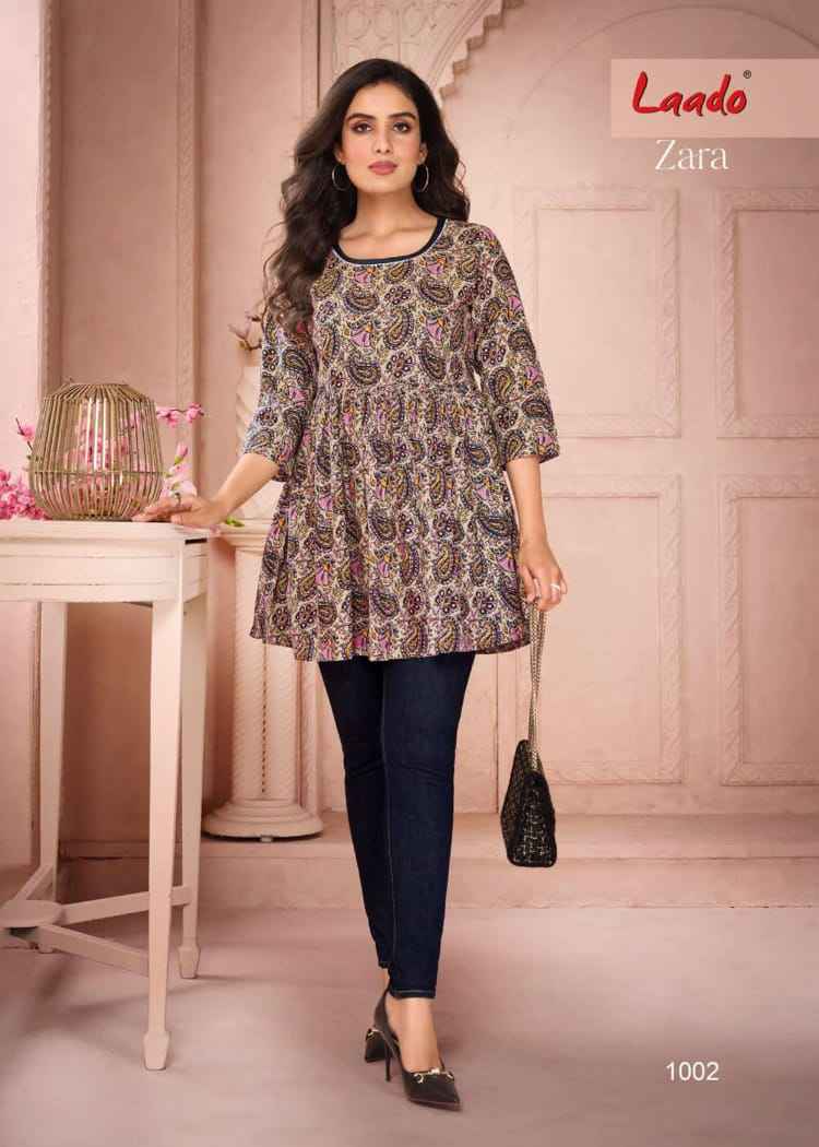 Laado Zara Vol 1 Cotton Top 12 pcs Catalogue