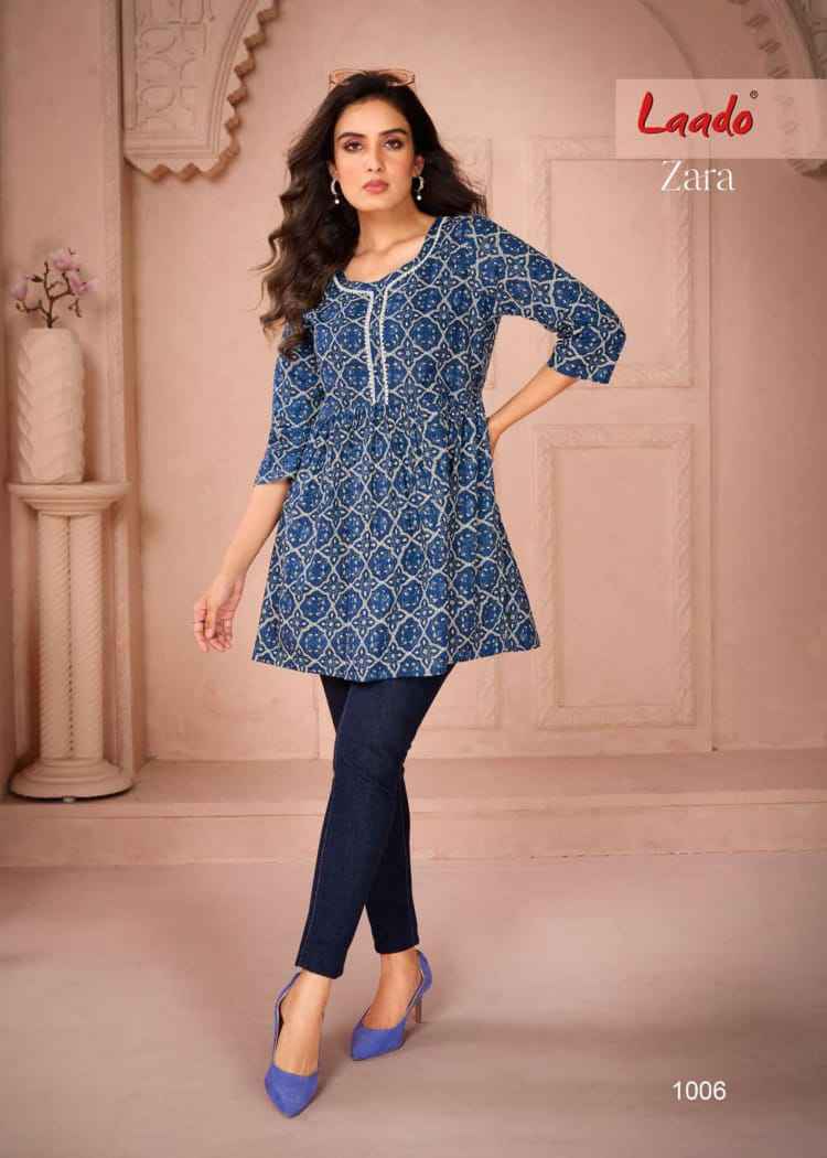 Laado Zara Vol 1 Cotton Top 12 pcs Catalogue