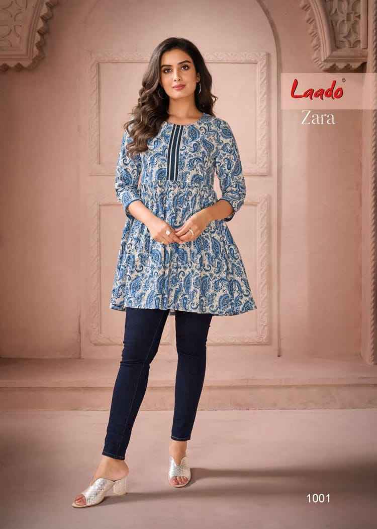 Laado Zara Vol 1 Cotton Top 12 pcs Catalogue