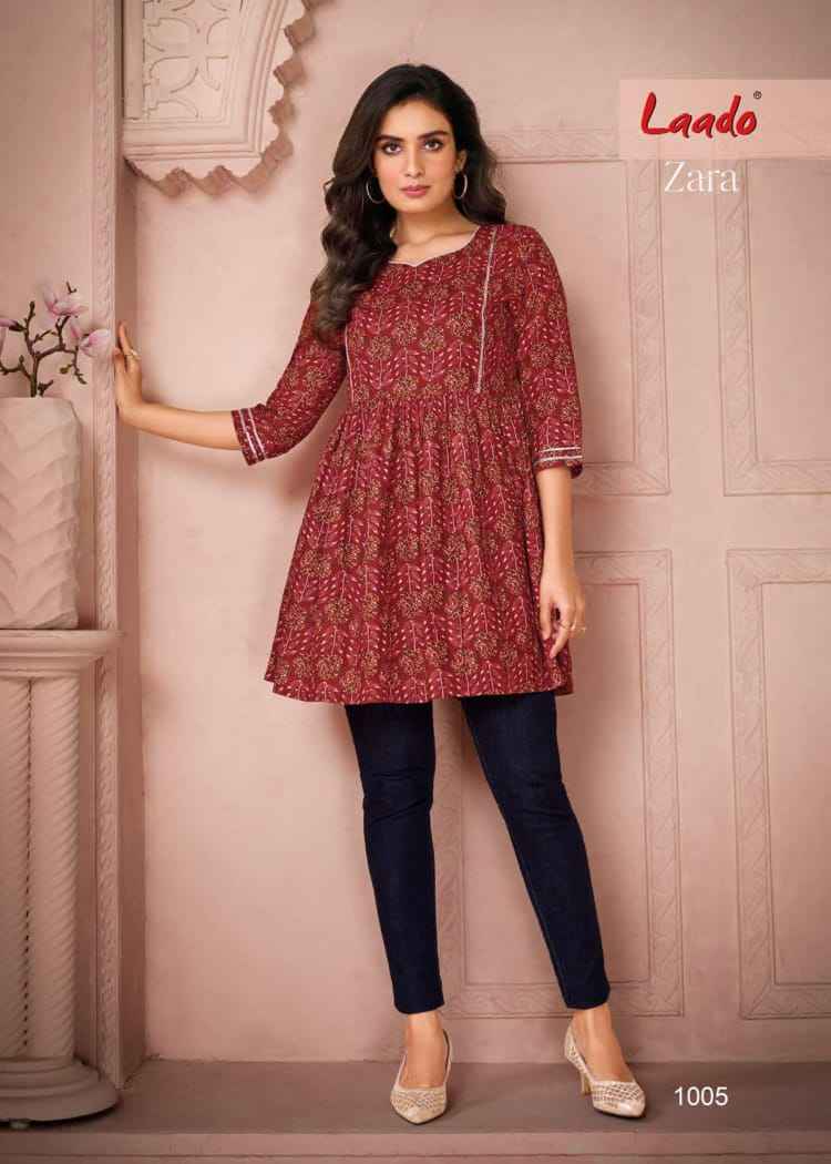 Laado Zara Vol 1 Cotton Top 12 pcs Catalogue