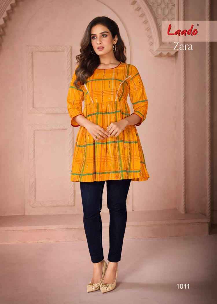 Laado Zara Vol 1 Cotton Top 12 pcs Catalogue