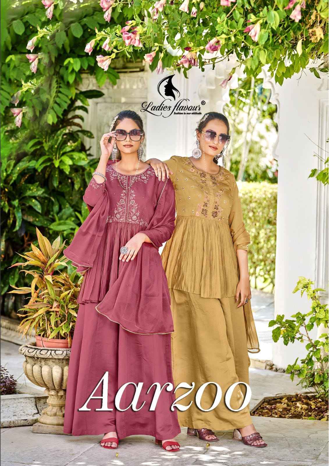 Ladies Flavour Aarzoo Silk Kurti Combo 4 pcs Catalogue