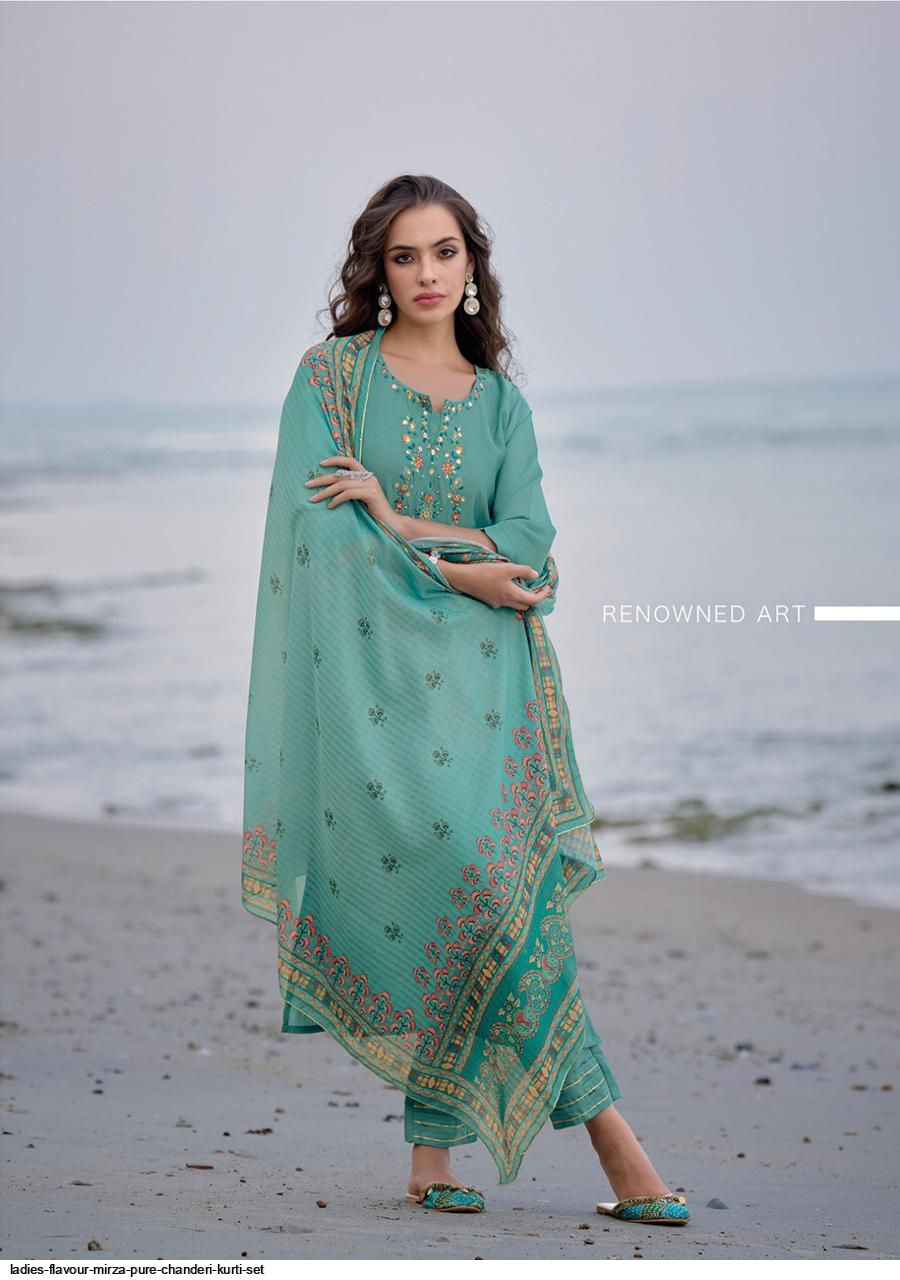 Ladies Flavour Mirza Chanderi Kurti Combo 6 pcs Catalogue