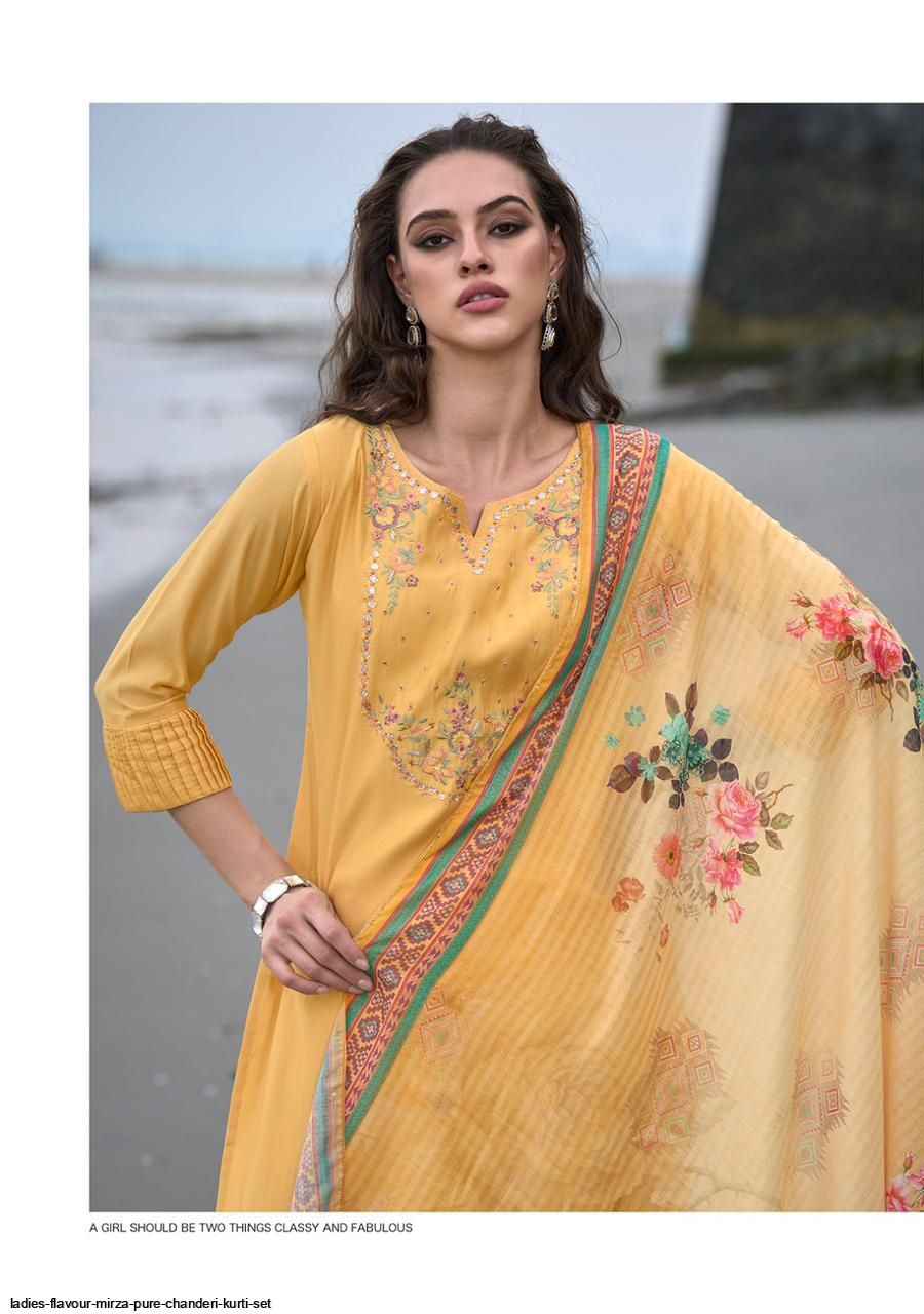 Ladies Flavour Mirza Chanderi Kurti Combo 6 pcs Catalogue