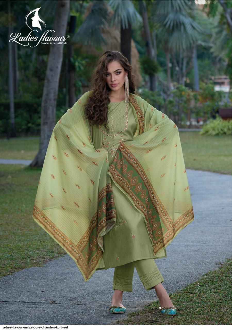 Ladies Flavour Mirza Chanderi Kurti Combo 6 pcs Catalogue
