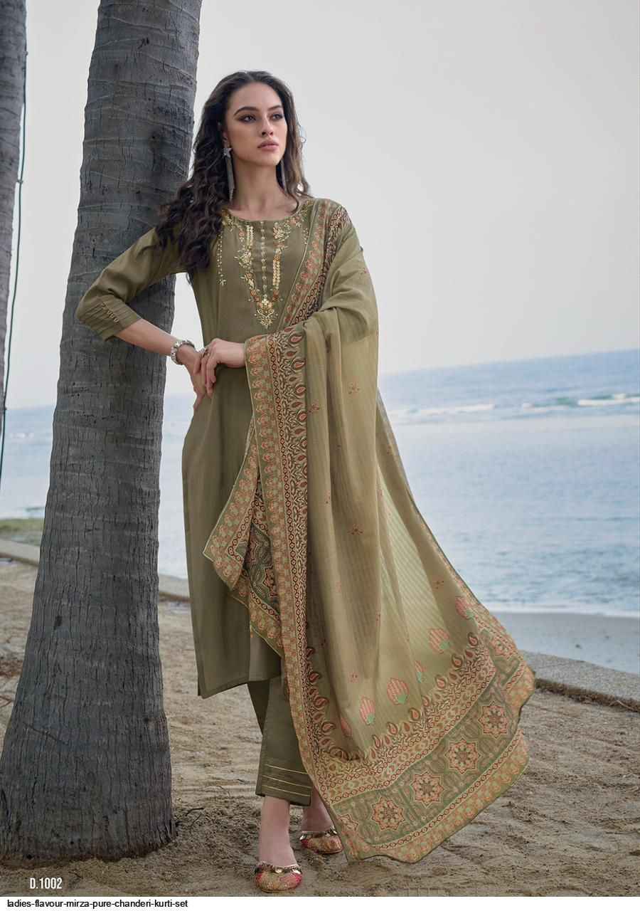 Ladies Flavour Mirza Chanderi Kurti Combo 6 pcs Catalogue