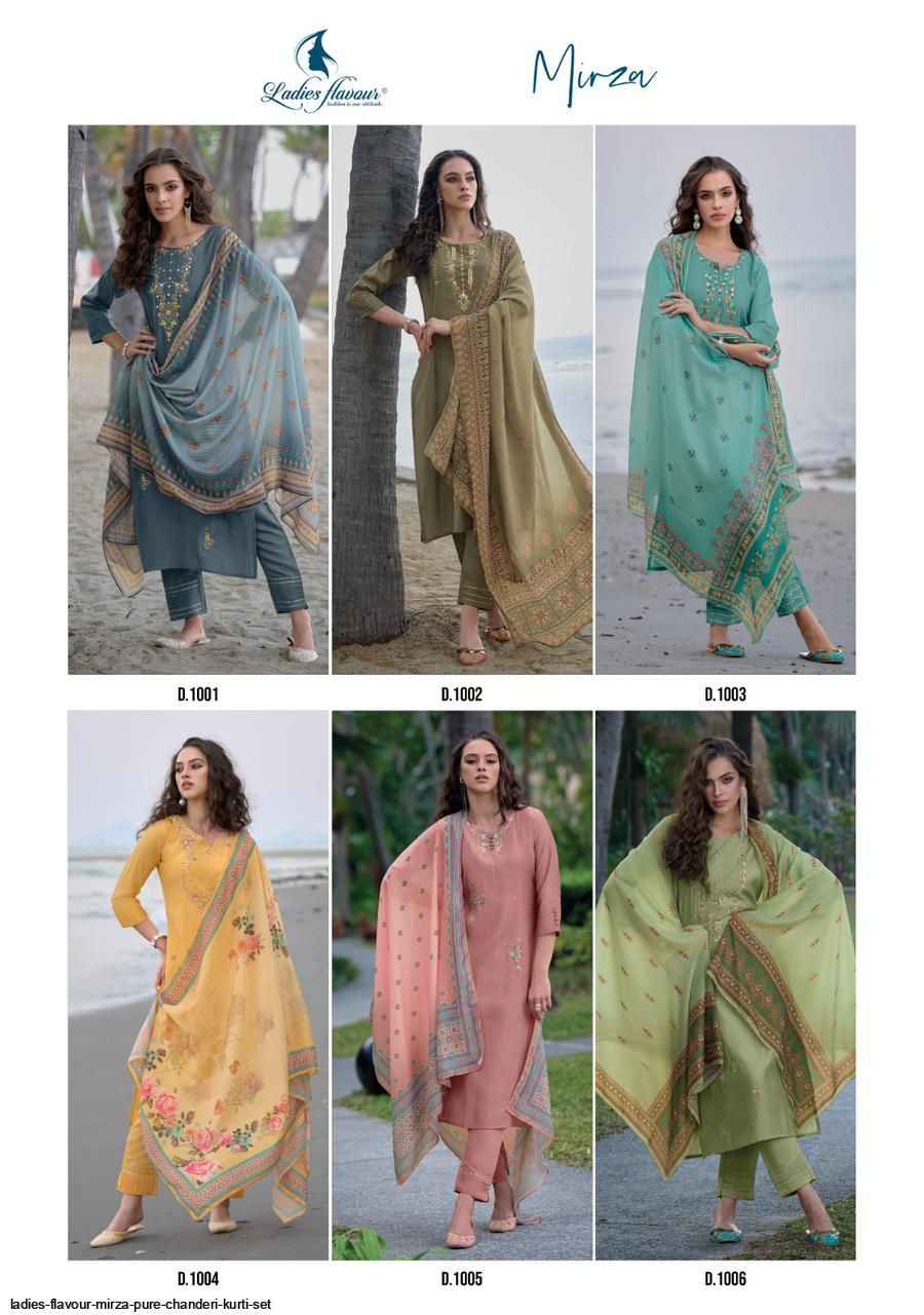 Ladies Flavour Mirza Chanderi Kurti Combo 6 pcs Catalogue