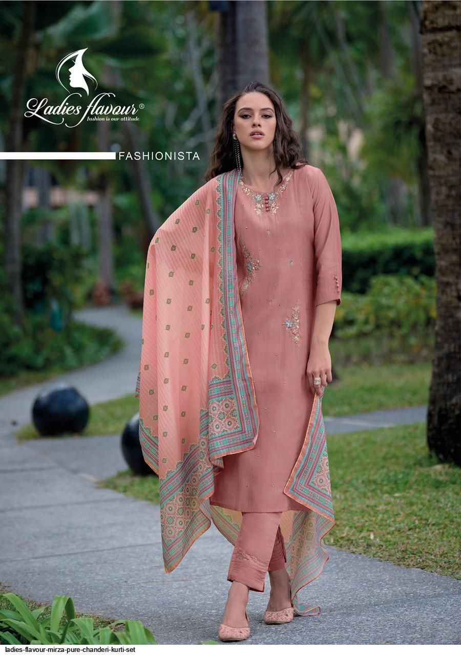 Ladies Flavour Mirza Chanderi Kurti Combo 6 pcs Catalogue