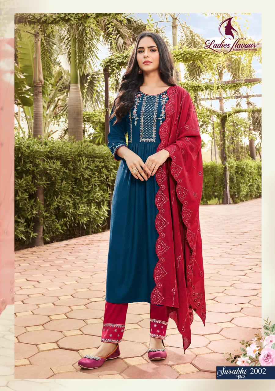 Ladies Flavour Surabhi Vol 2 Rayon Kurti Combo 6 pcs Catalogue